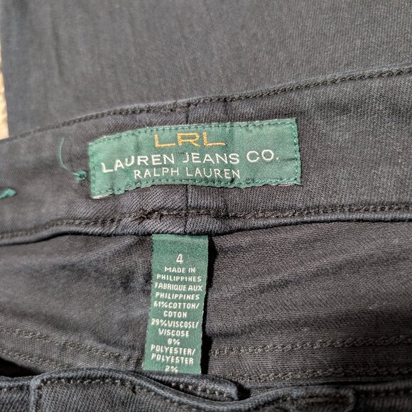 Lauren Ralph Lauren Black Heritage Straight Leg Jeans Classic Denim Women's 4‎ - Picture 9 of 10